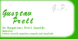 gusztav prell business card